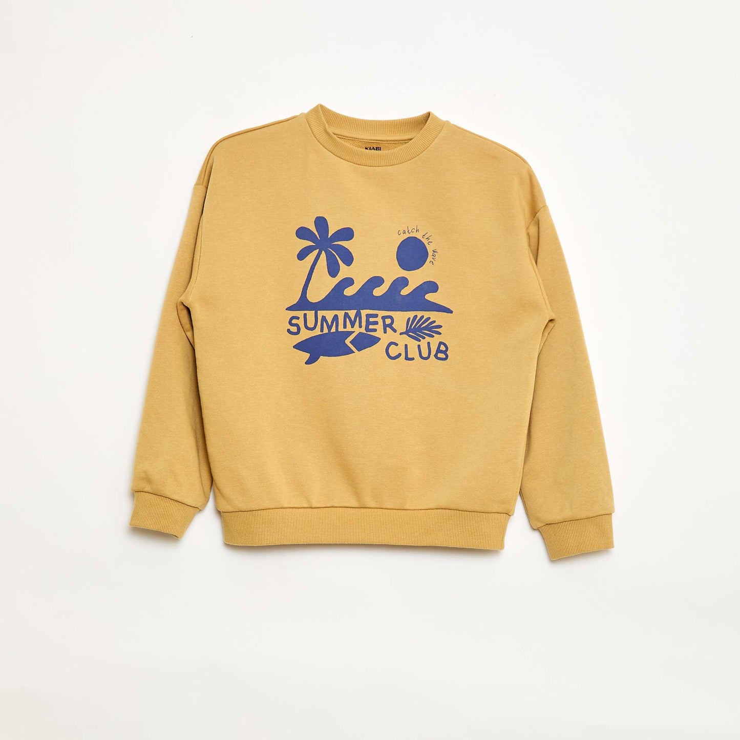 Printed Crew Neck Sweatshirt YELLOW