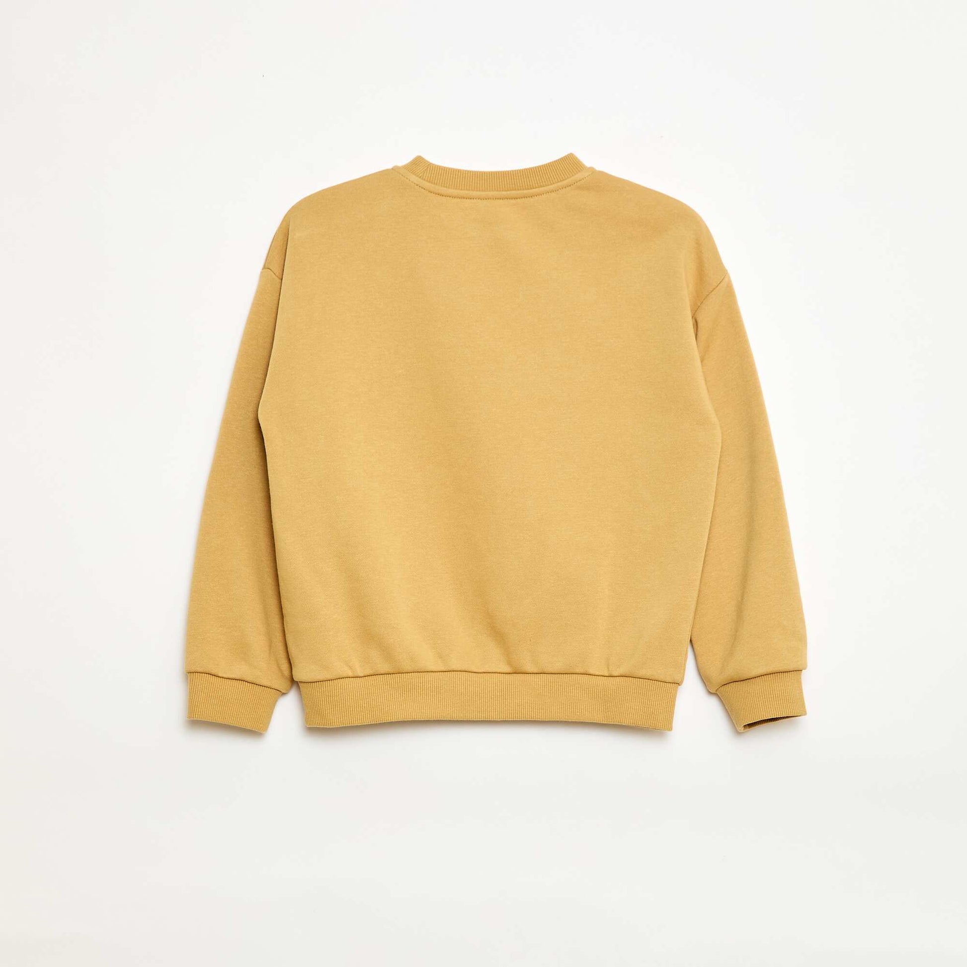 Printed Crew Neck Sweatshirt YELLOW