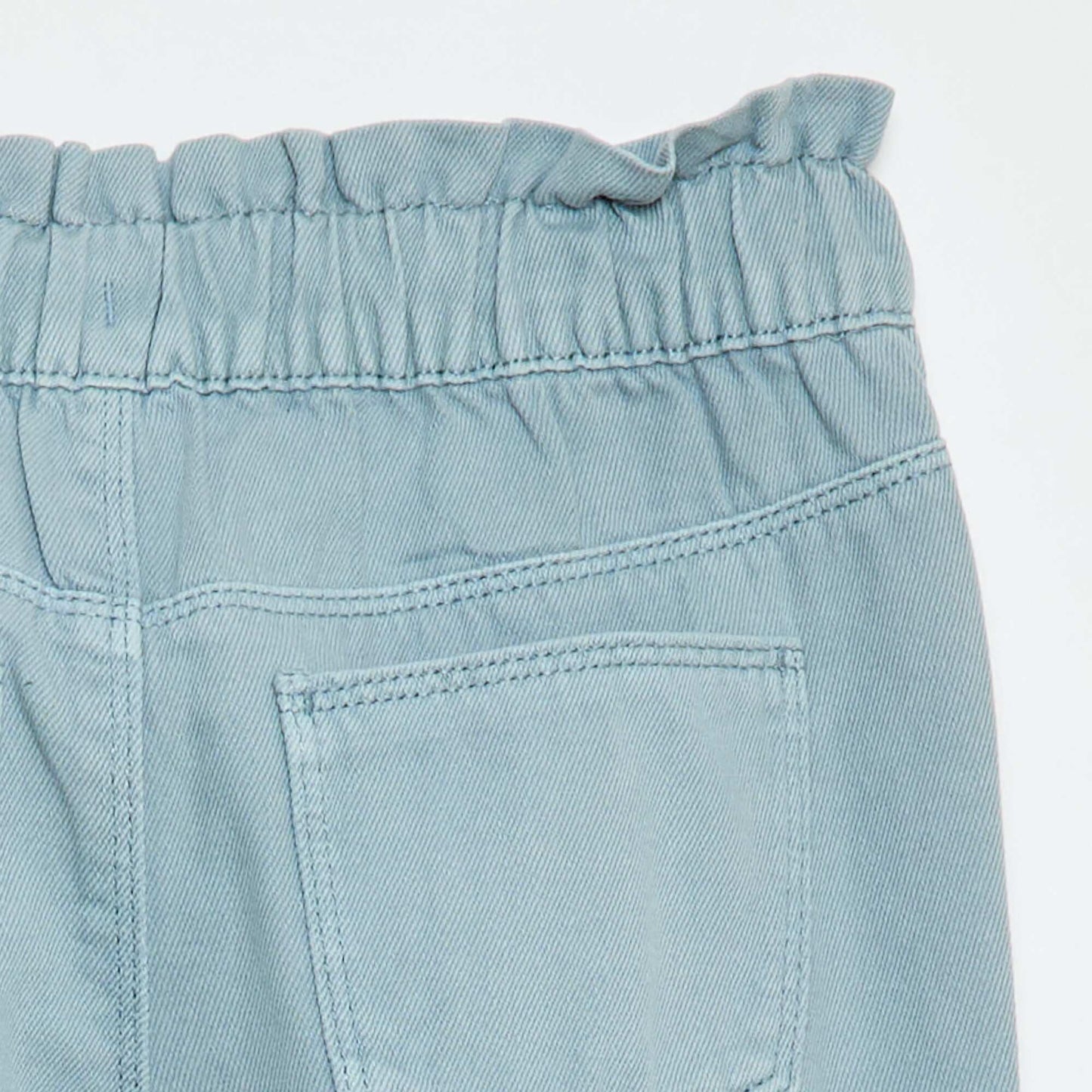 Mom Fit Denim Pants with Print BLUE