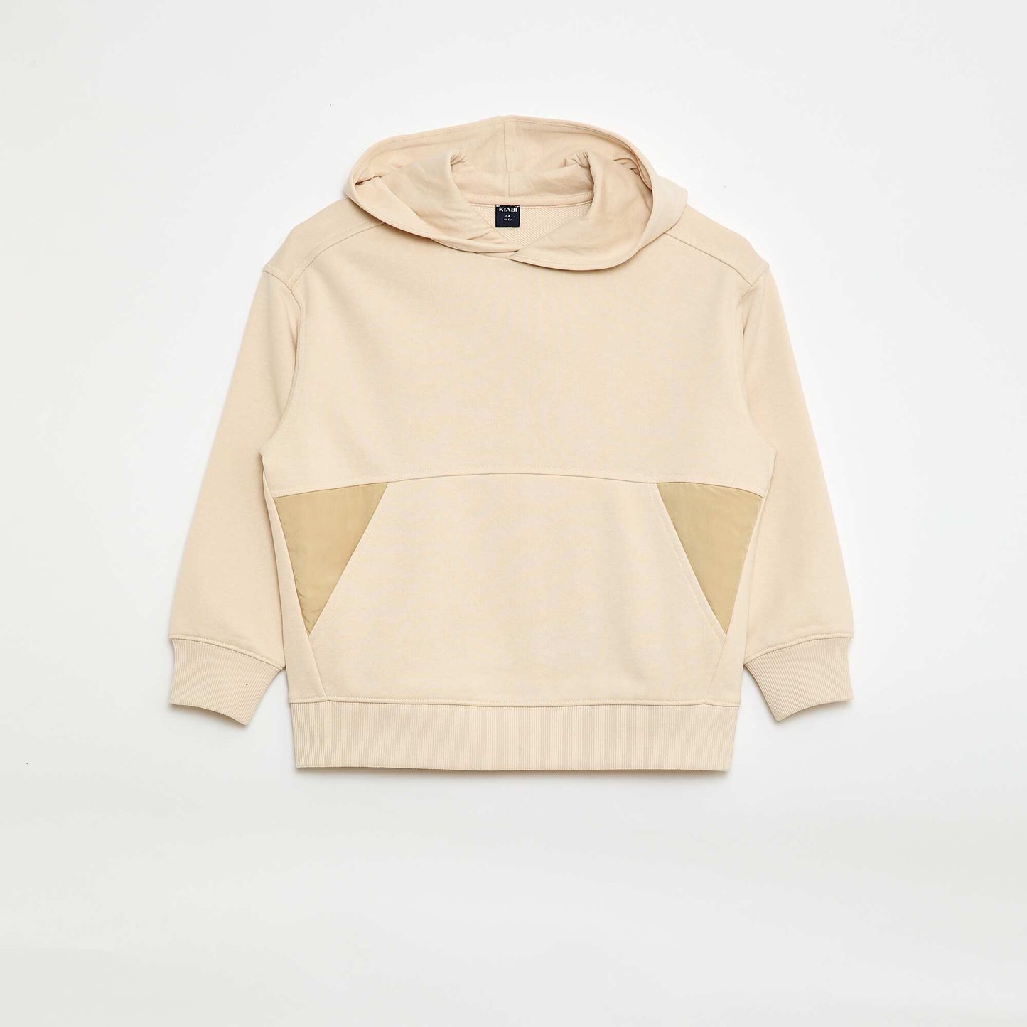Plain Hoodie with Kangaroo Pocket BEIGE