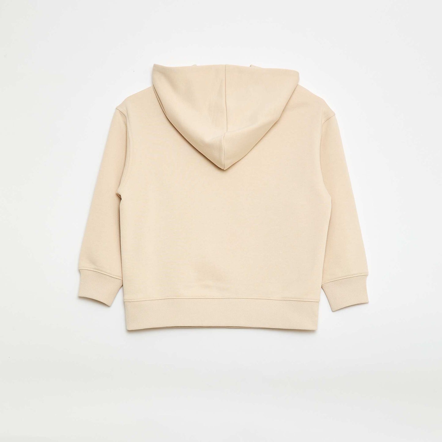 Plain Hoodie with Kangaroo Pocket BEIGE