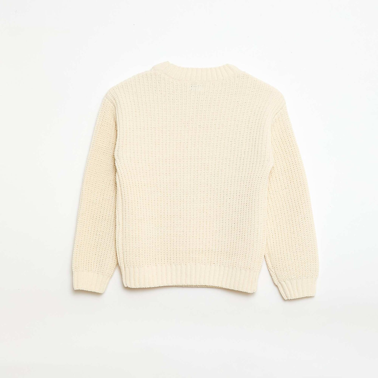 Chenille Knit Sweater WHITE