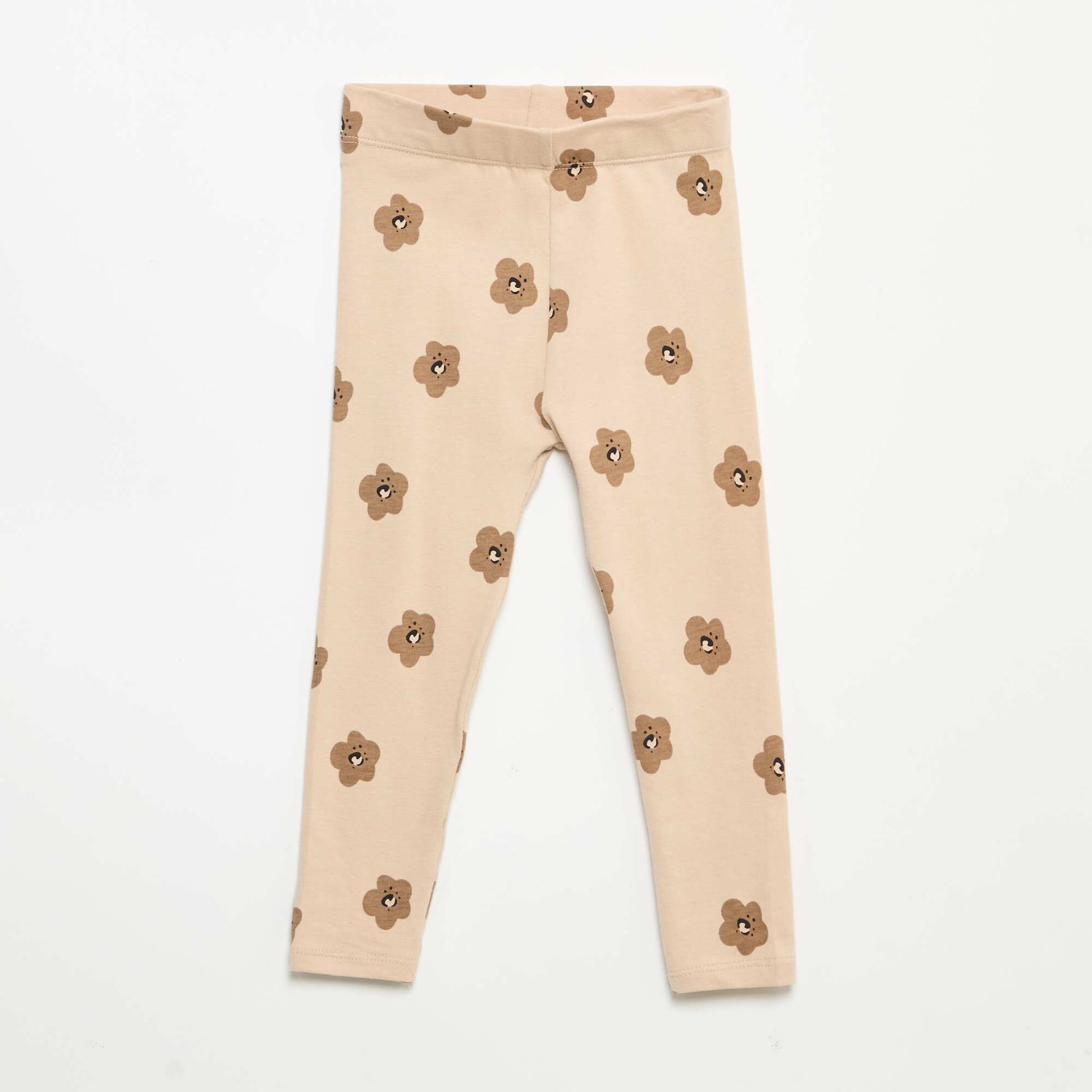 Printed Long Leggings BEIGE