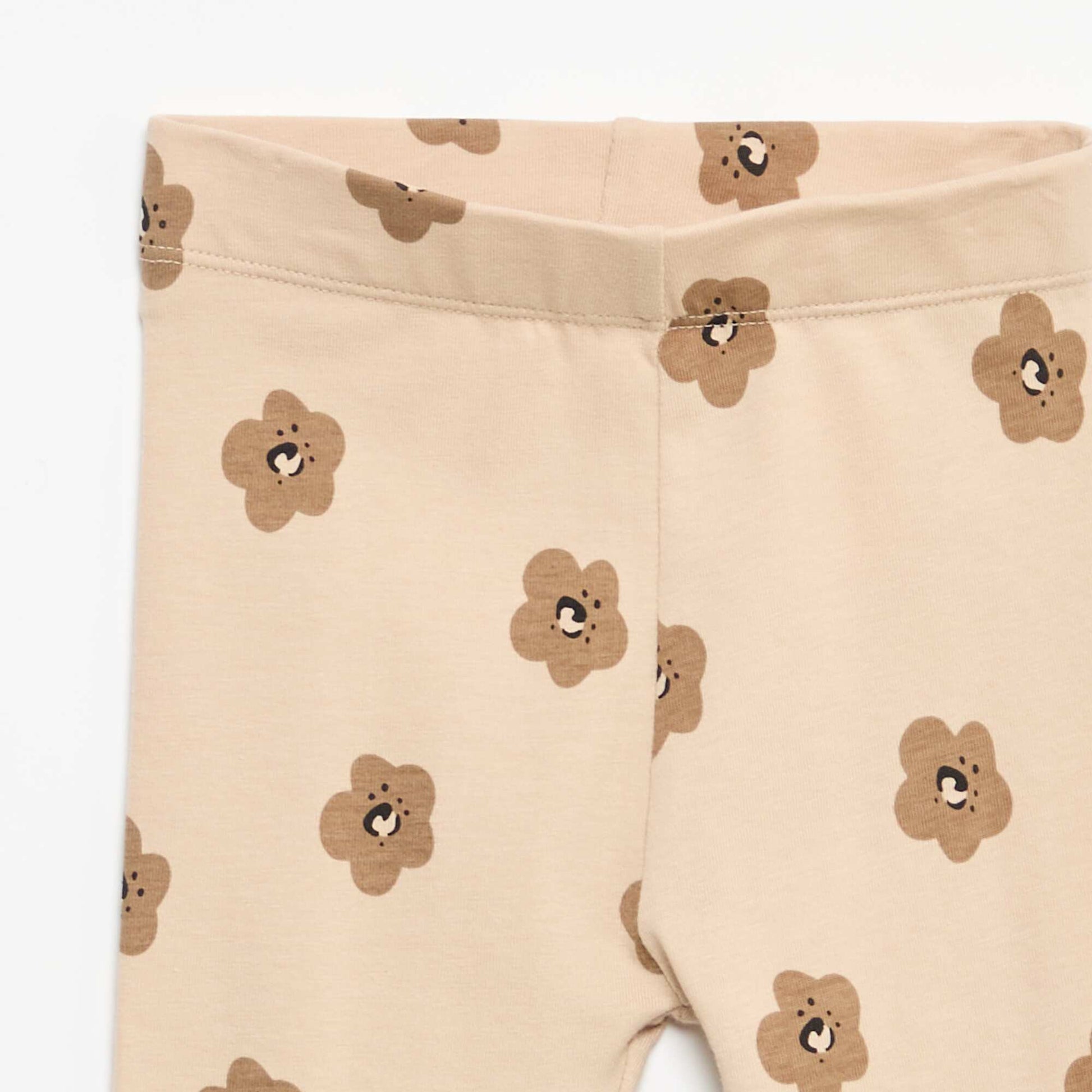 Printed Long Leggings BEIGE