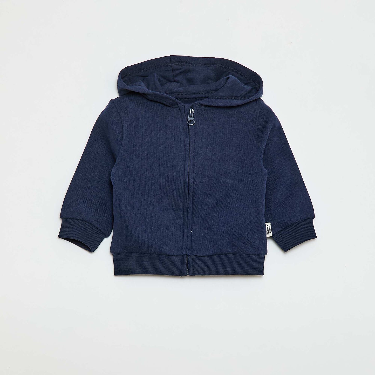 Zipped Fleece Hoodie Sweatshirt BLACK