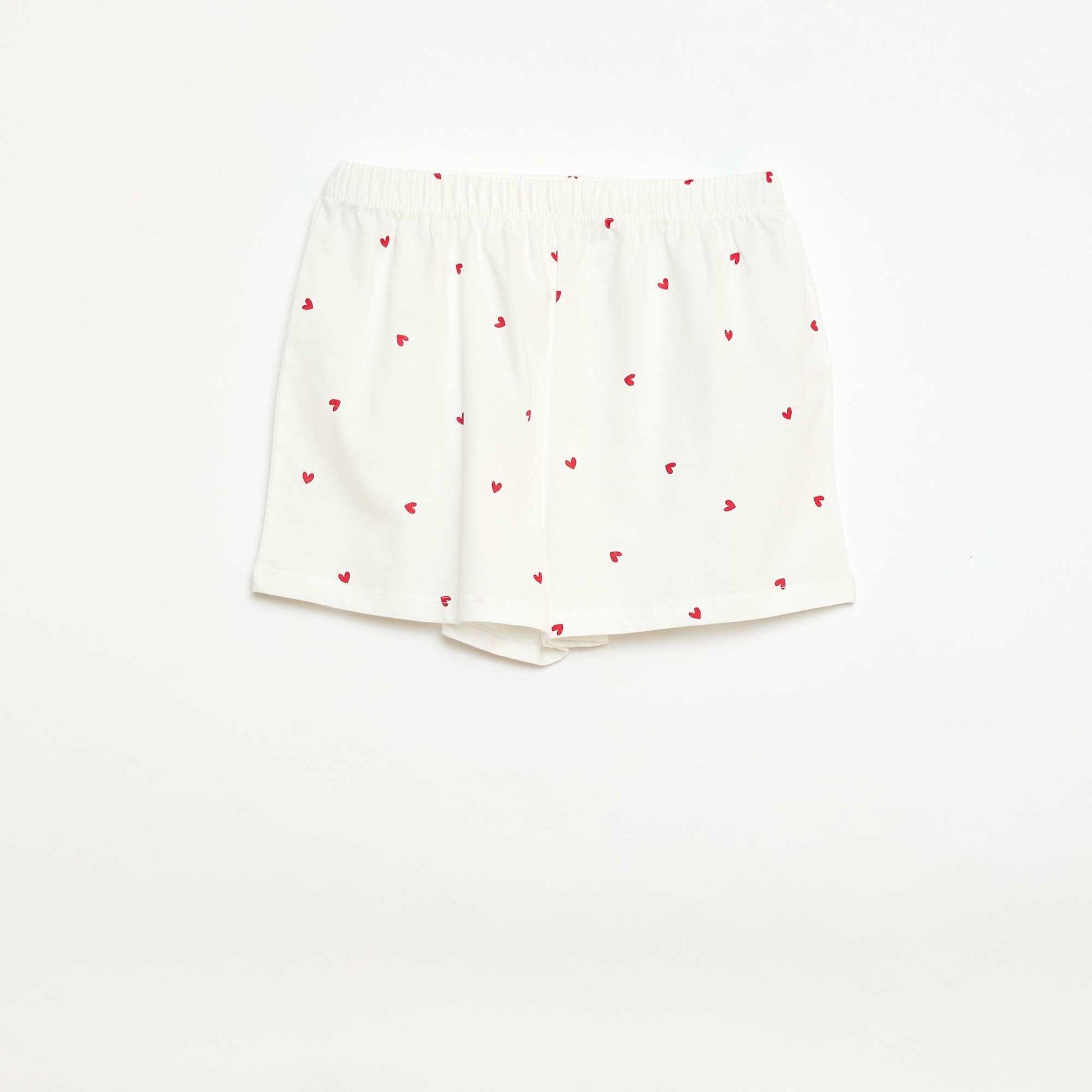 Short pajama set - 2 pieces WHITE