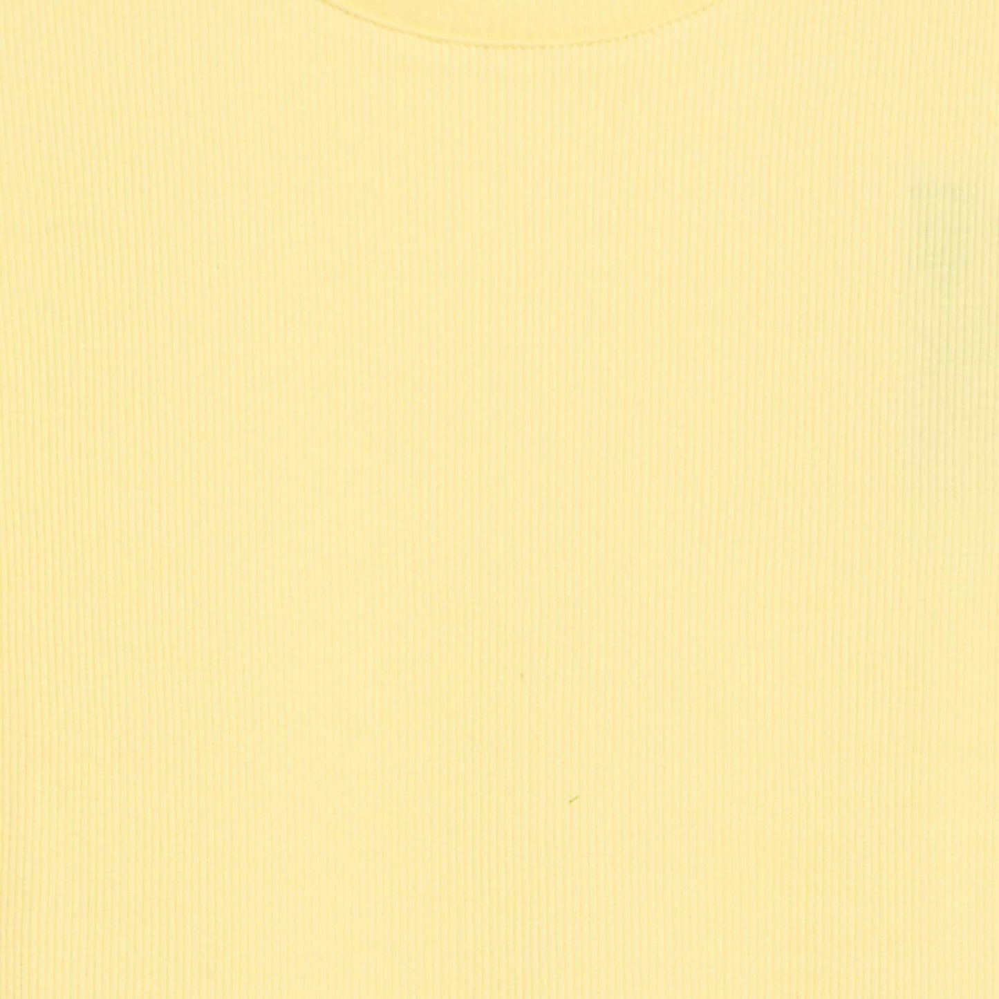 Ribbed T-shirt with Flutter Sleeves YELLOW