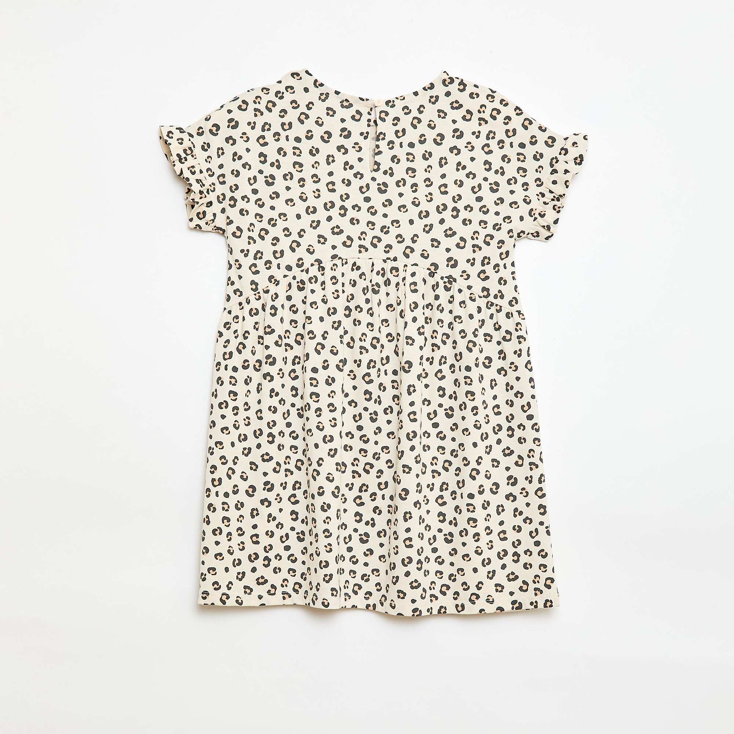 Leopard print T-shirt dress BEIGE