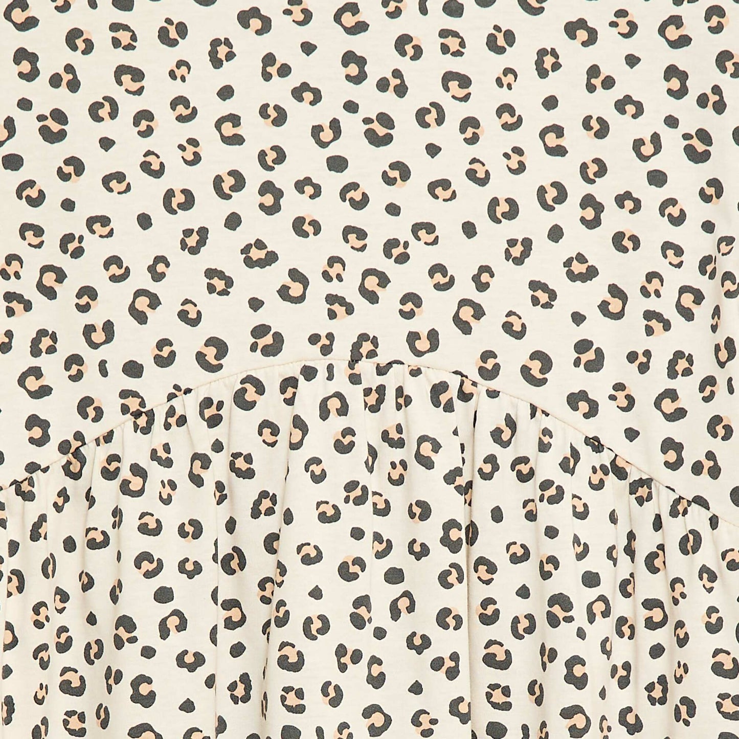 Leopard print T-shirt dress BEIGE