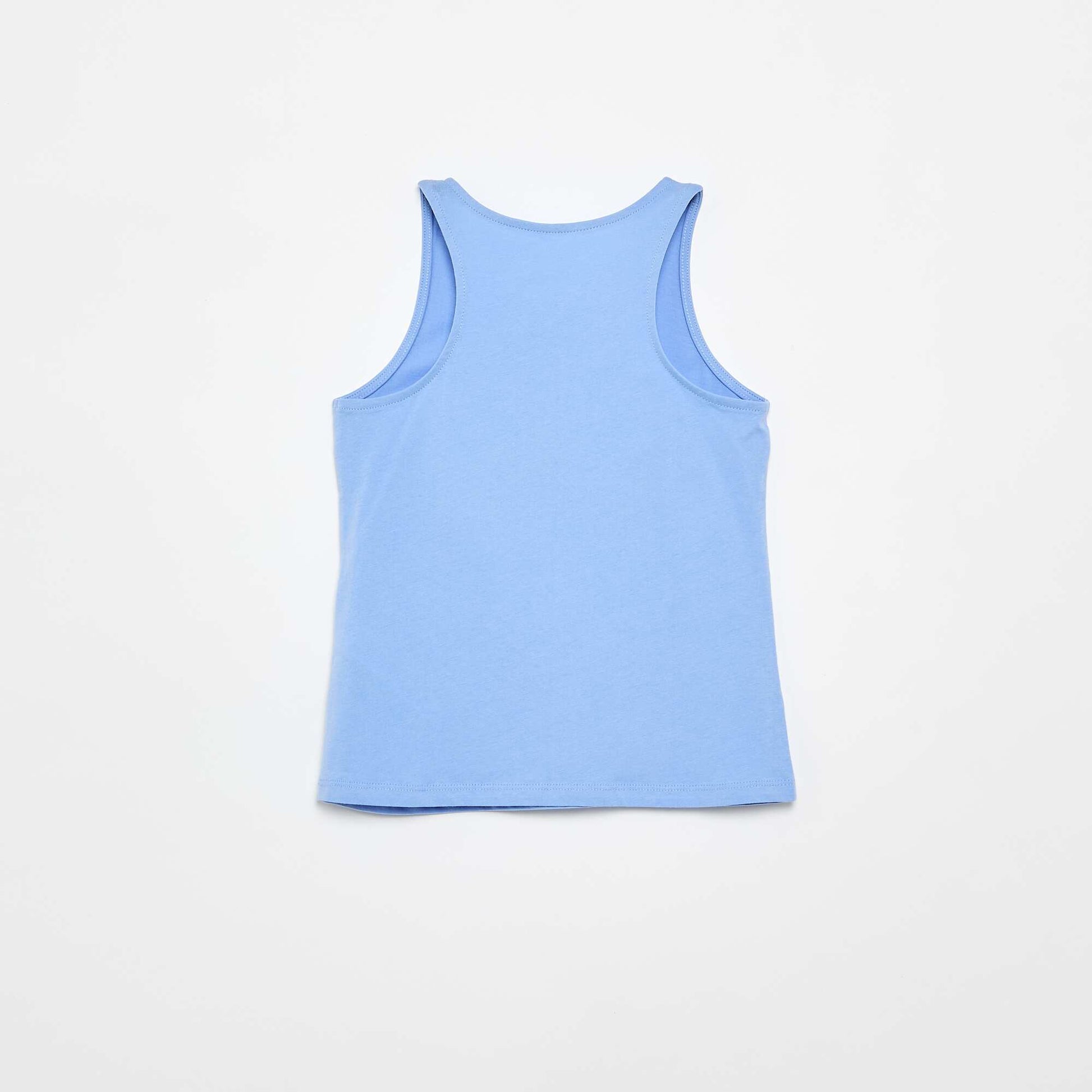 Printed Round Neck Tank Top PURPLE