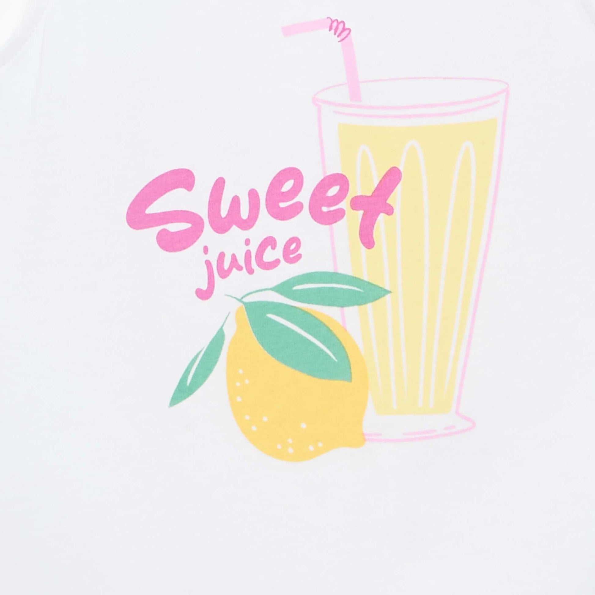 Printed Round Neck Tank Top WHITE