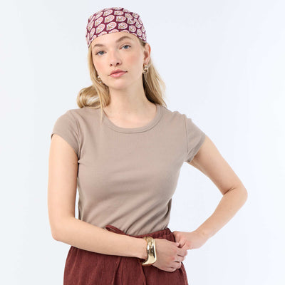 Ribbed Jersey Short-Sleeve T-Shirt TAUPE