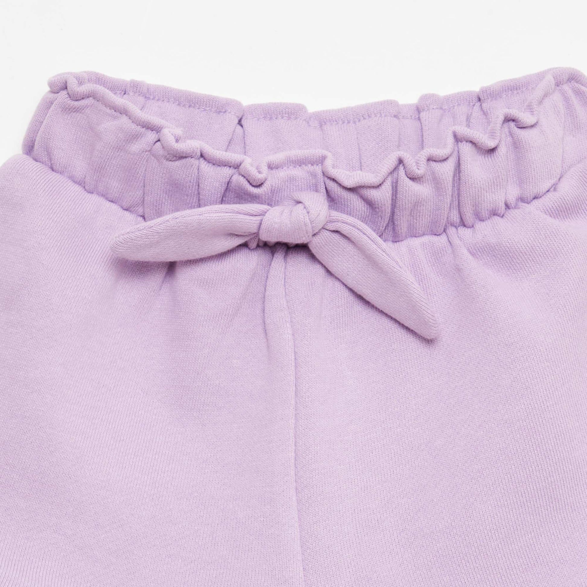 Ruffled Shorts with Tie Waist PURPLE