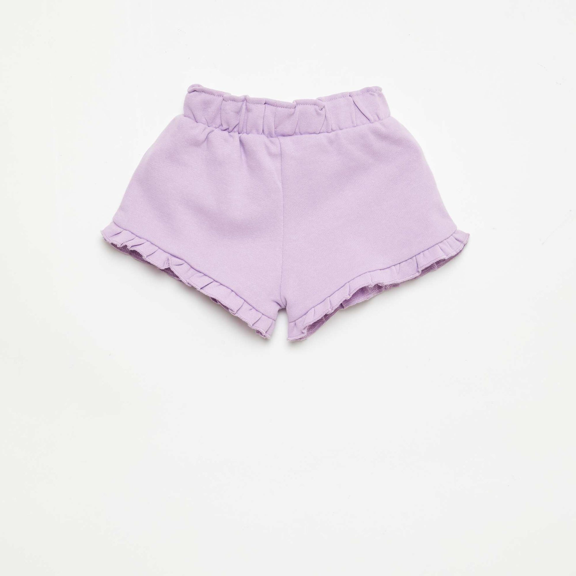 Ruffled Shorts with Tie Waist PURPLE