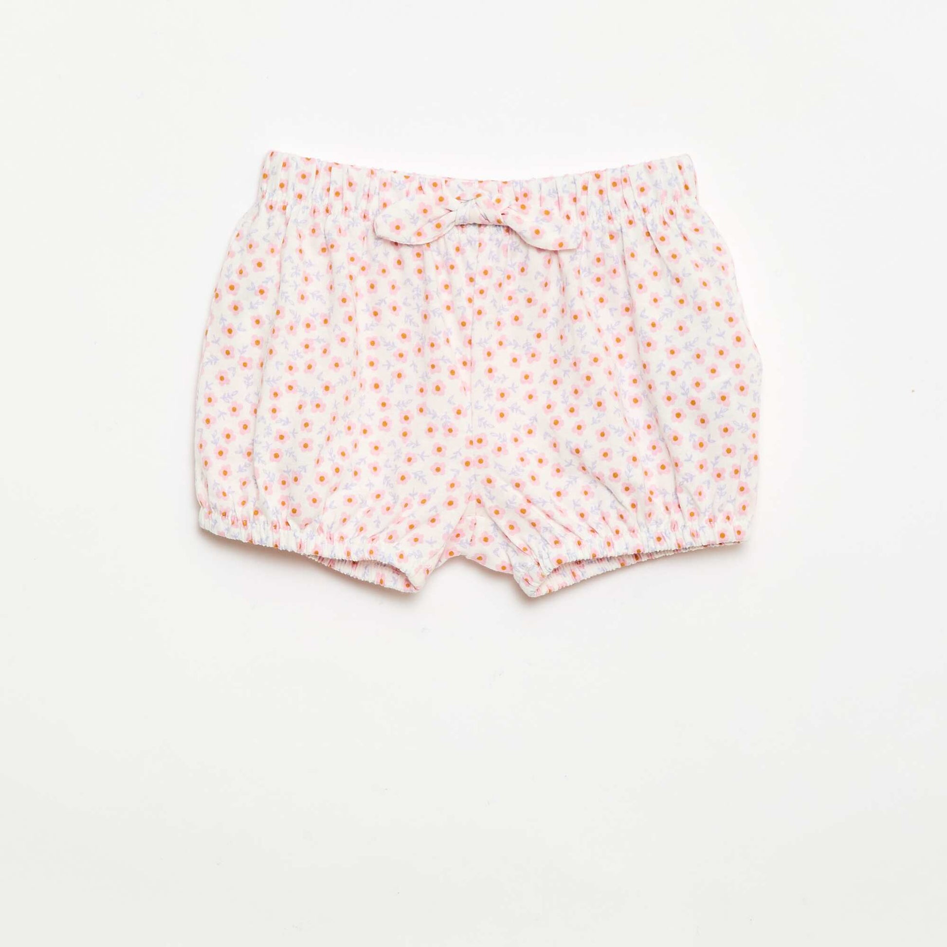2-pack shorts with decorative bows WHITE