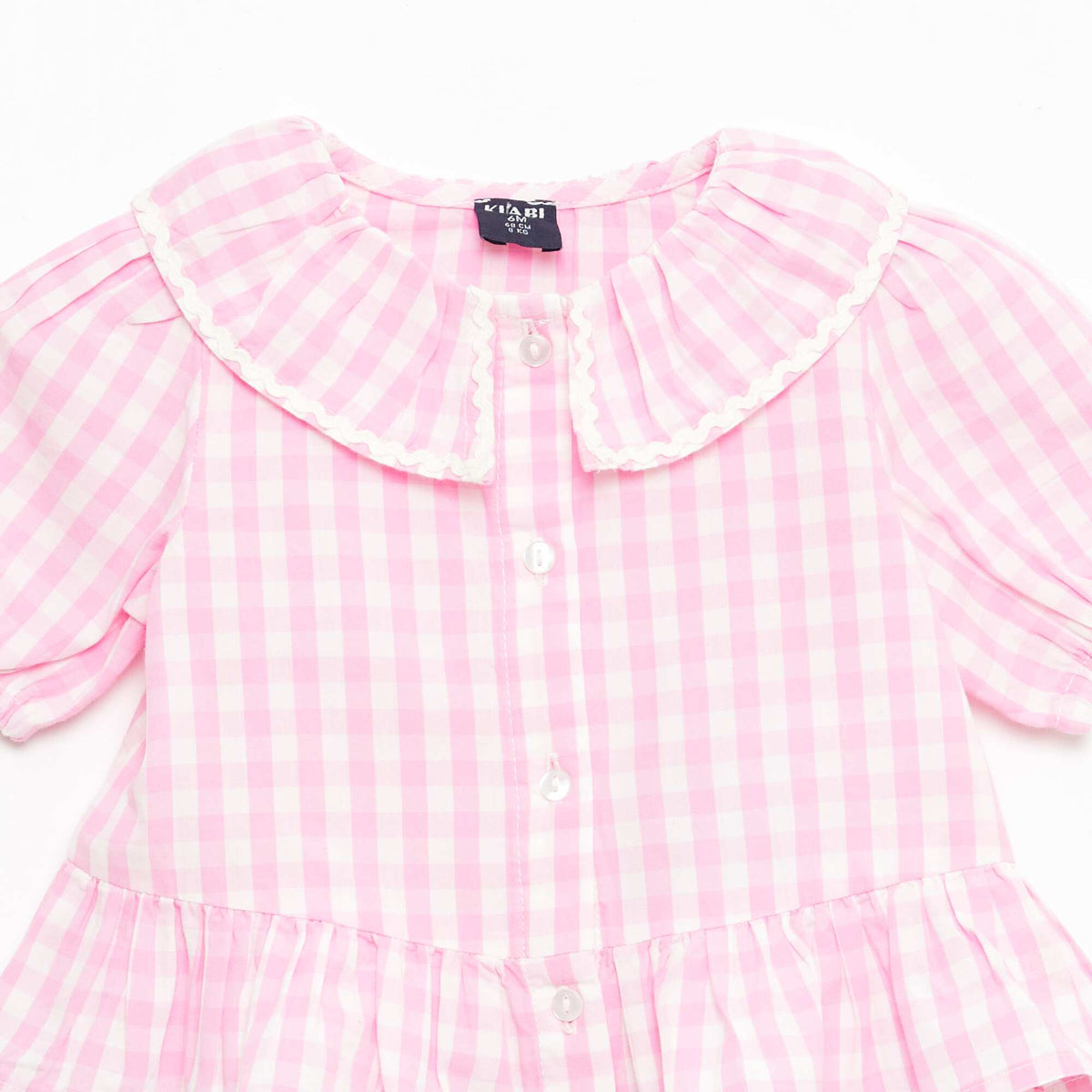 Peter Ruffles Peter Pan Collar Blouse with Ruffles PINK – Kiabi Albanie