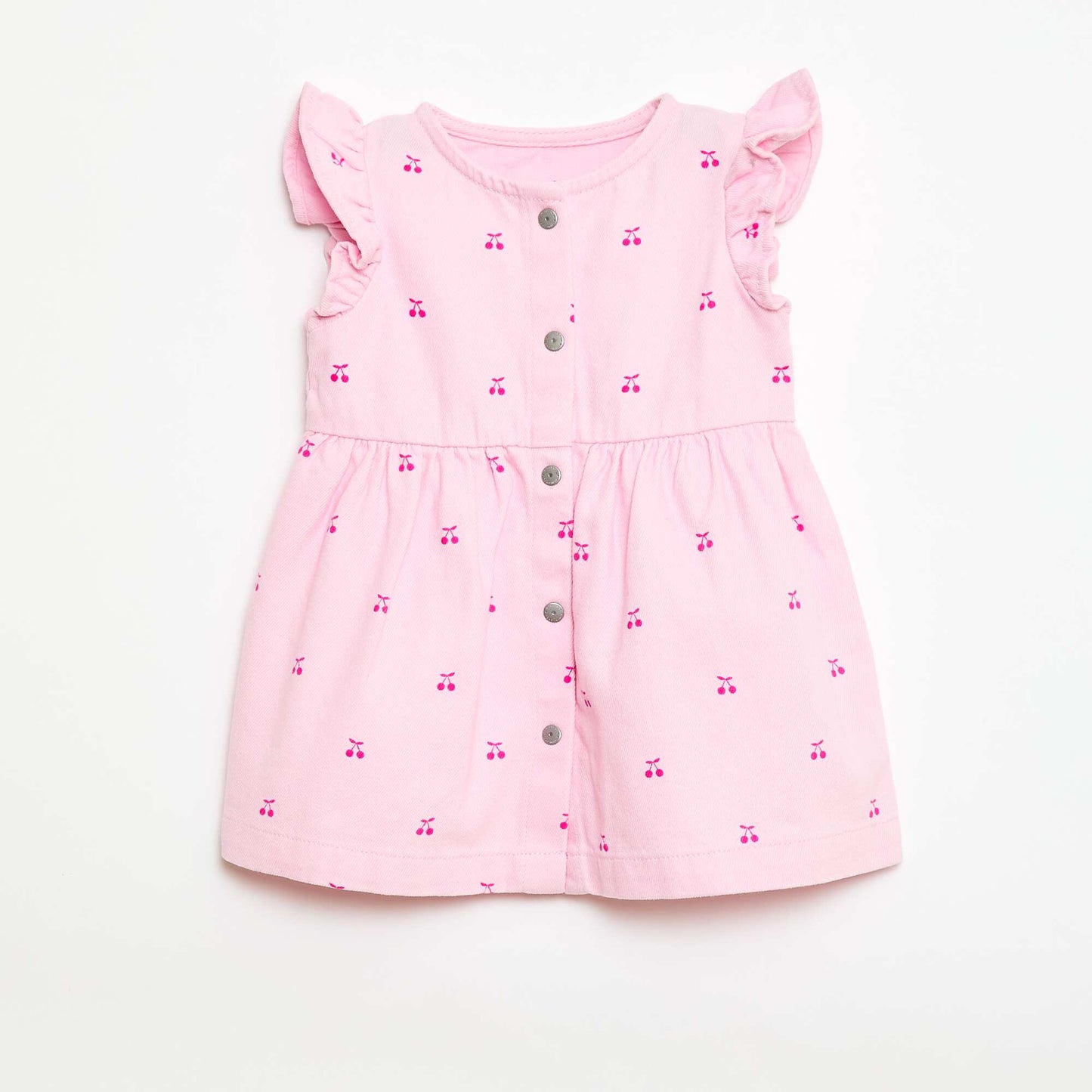 Fustan pambuku me mëngë të valëzuara