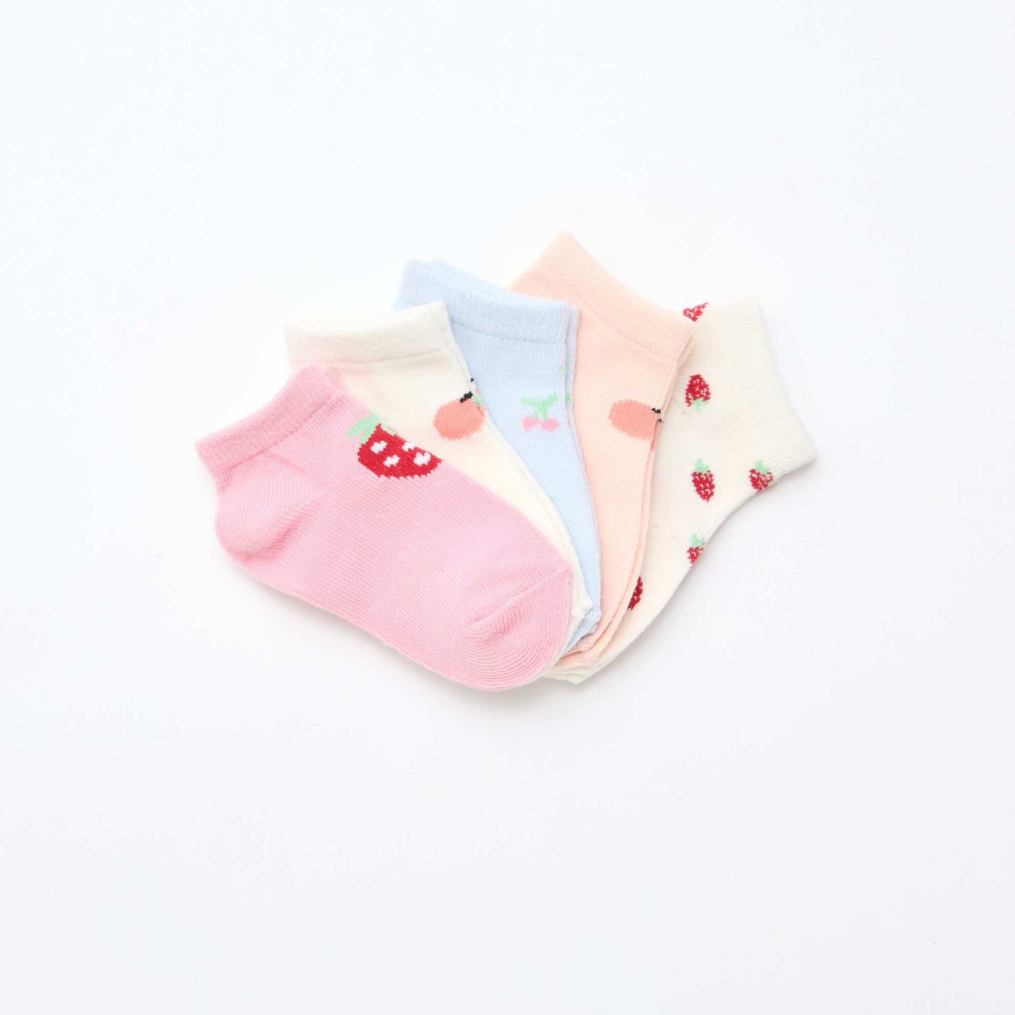 5-Pack of Invisible Socks ORANGE