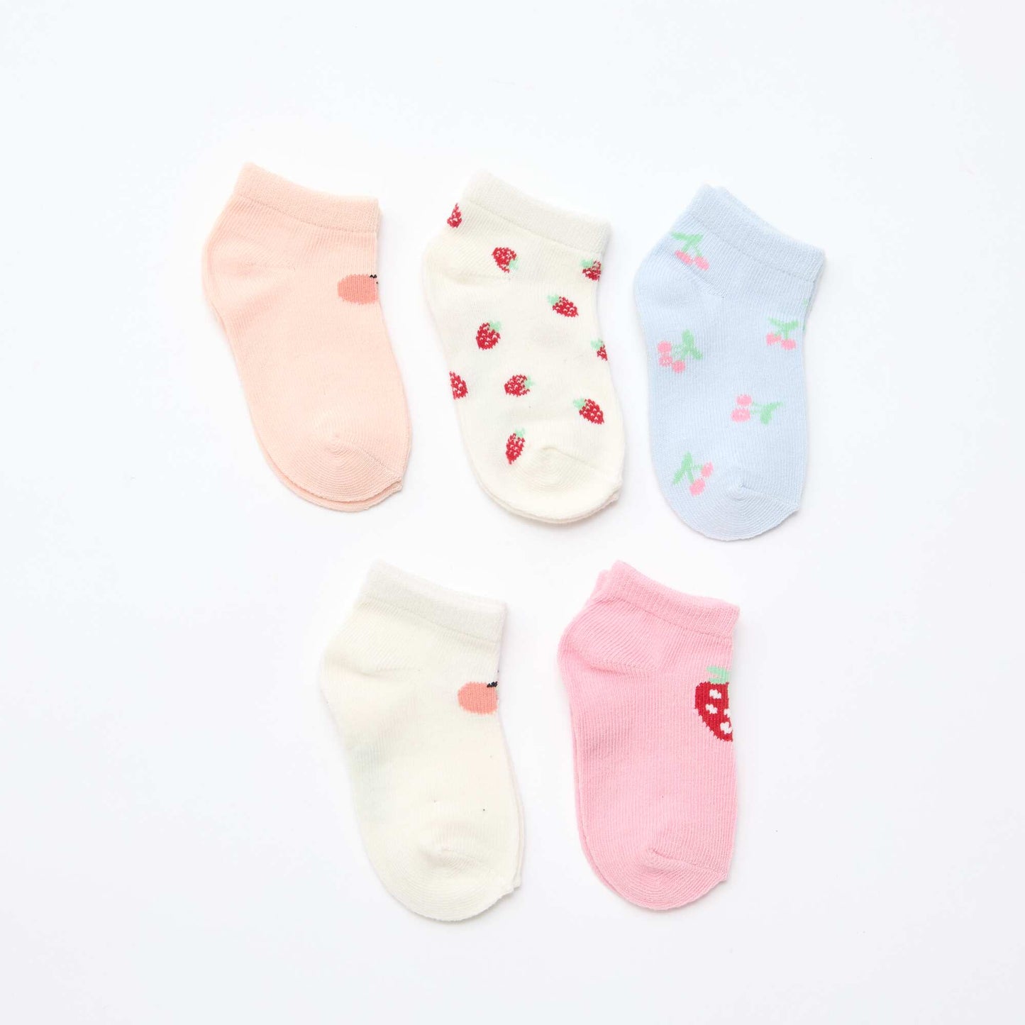 5-Pack of Invisible Socks ORANGE