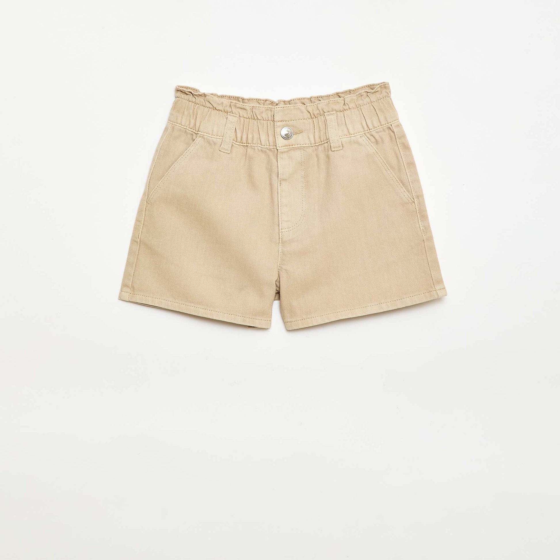 Plain Twill Shorts BEIGE