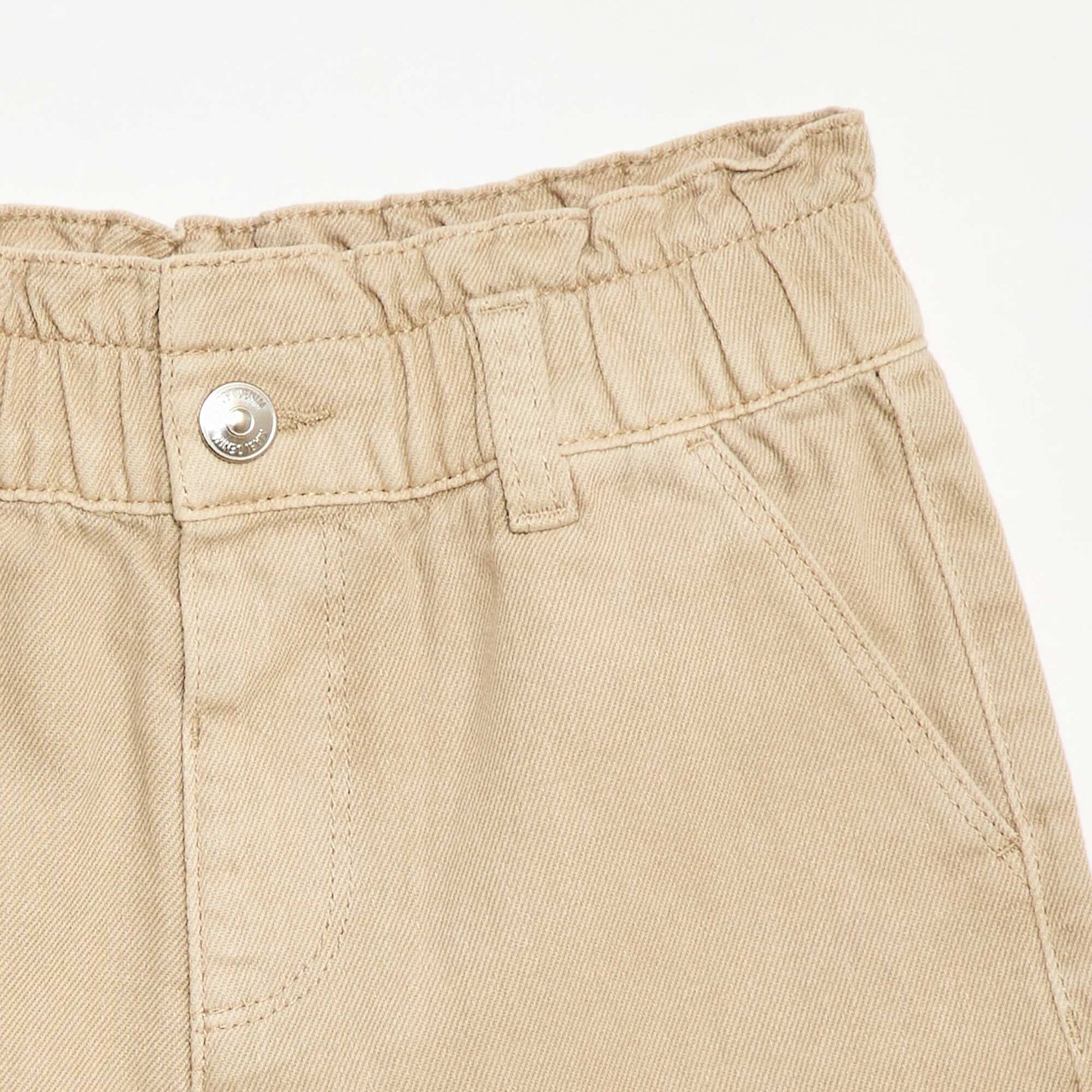 Plain Twill Shorts BEIGE