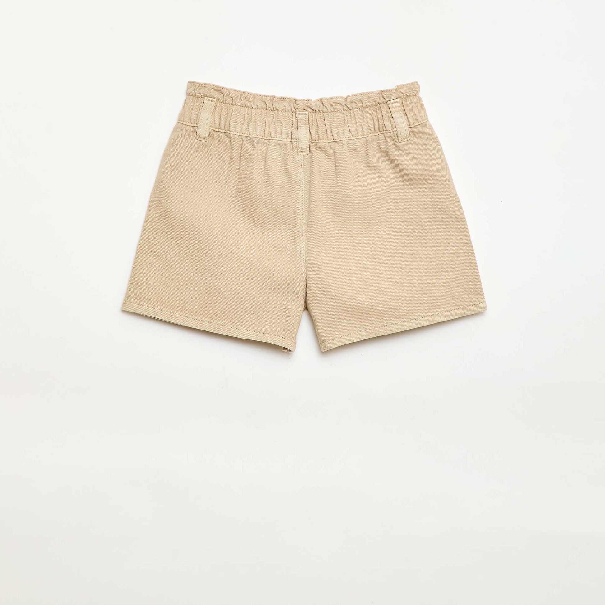 Plain Twill Shorts BEIGE