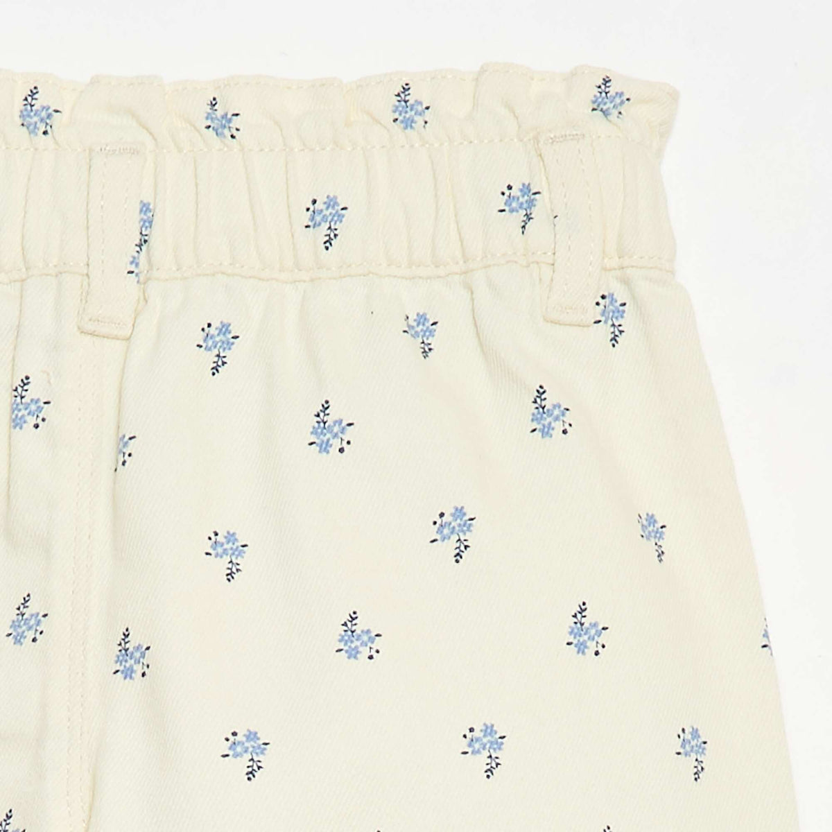 All-Over Print Cotton Shorts BEIGE