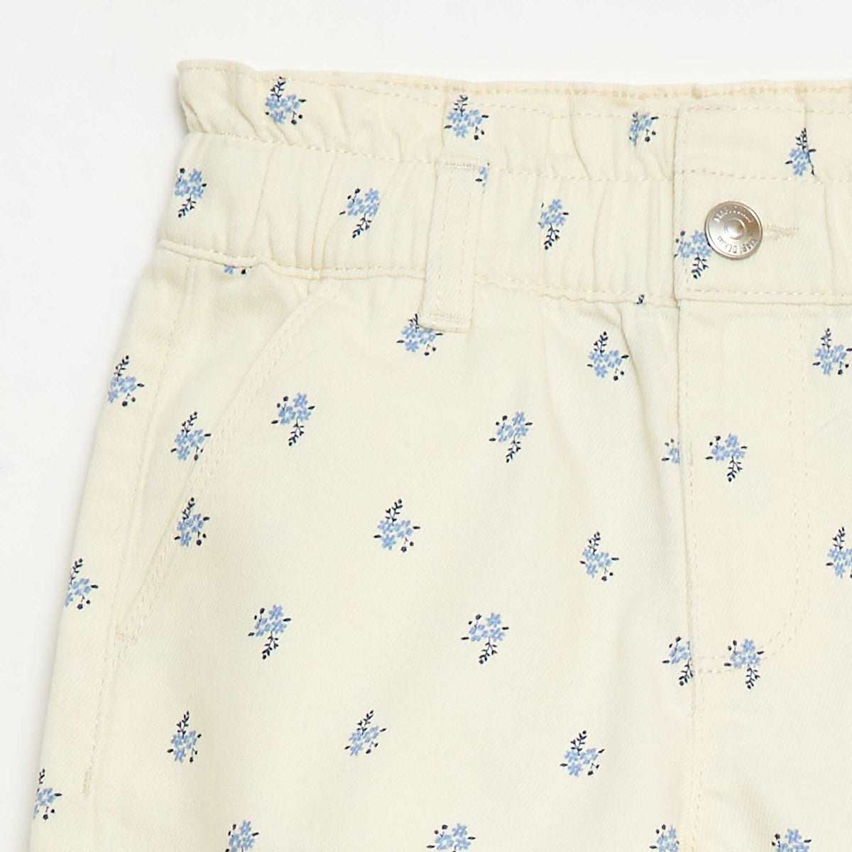 All-Over Print Cotton Shorts BEIGE