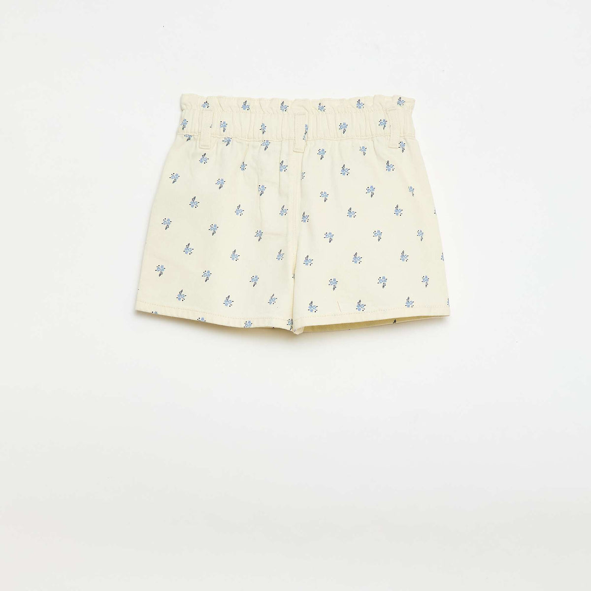 All-Over Print Cotton Shorts BEIGE