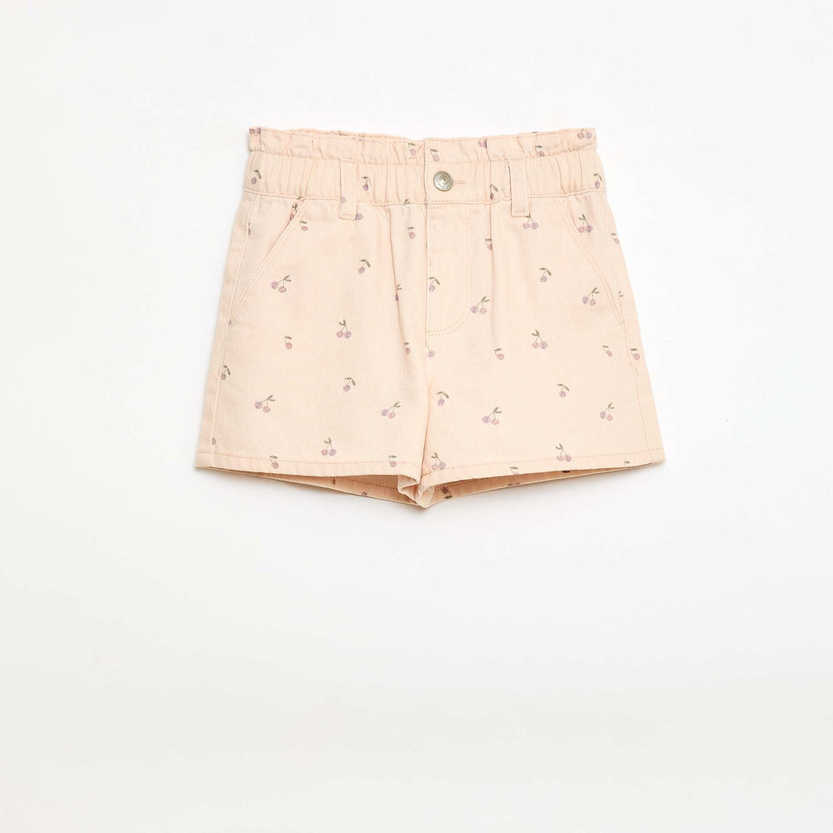 All-Over Print Cotton Shorts PINK