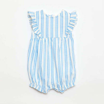 Printed Cotton Jersey Romper WHITE