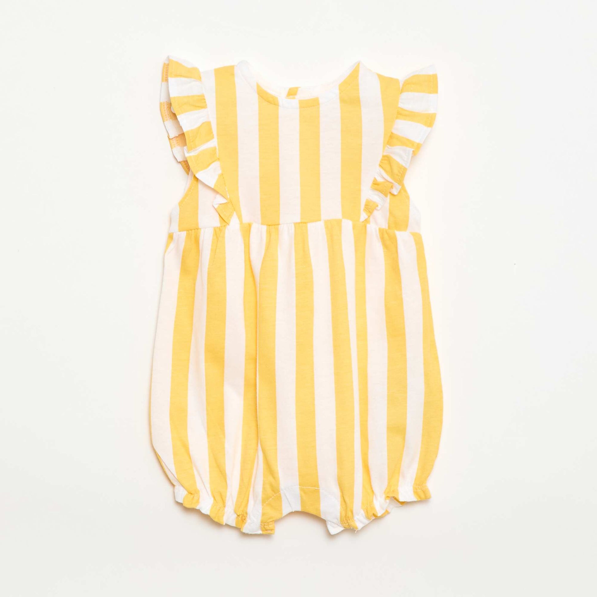 Printed Cotton Jersey Romper YELLOW