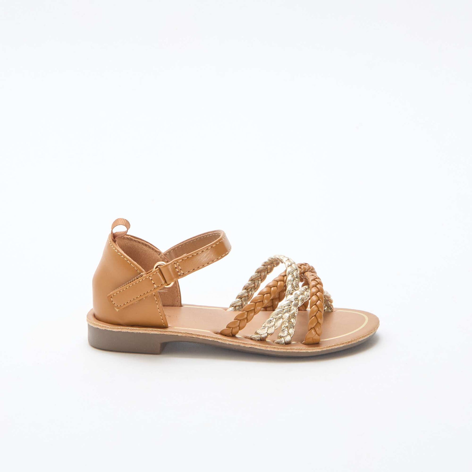 Braided Multi-Strap Sandals BROWN