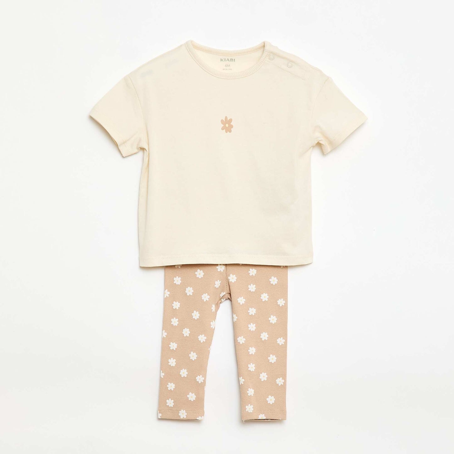 2-Piece T-Shirt + Leggings Set BEIGE