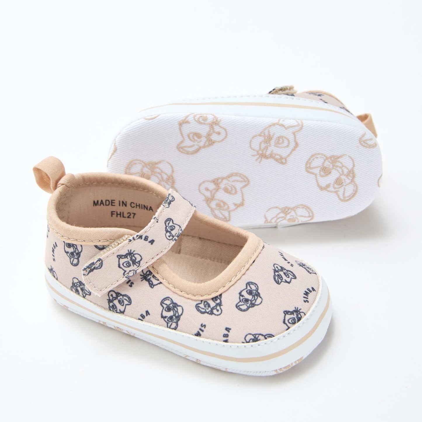 Disney' Ballerina Flats with Hook-and-Loop Fastener BEIGE