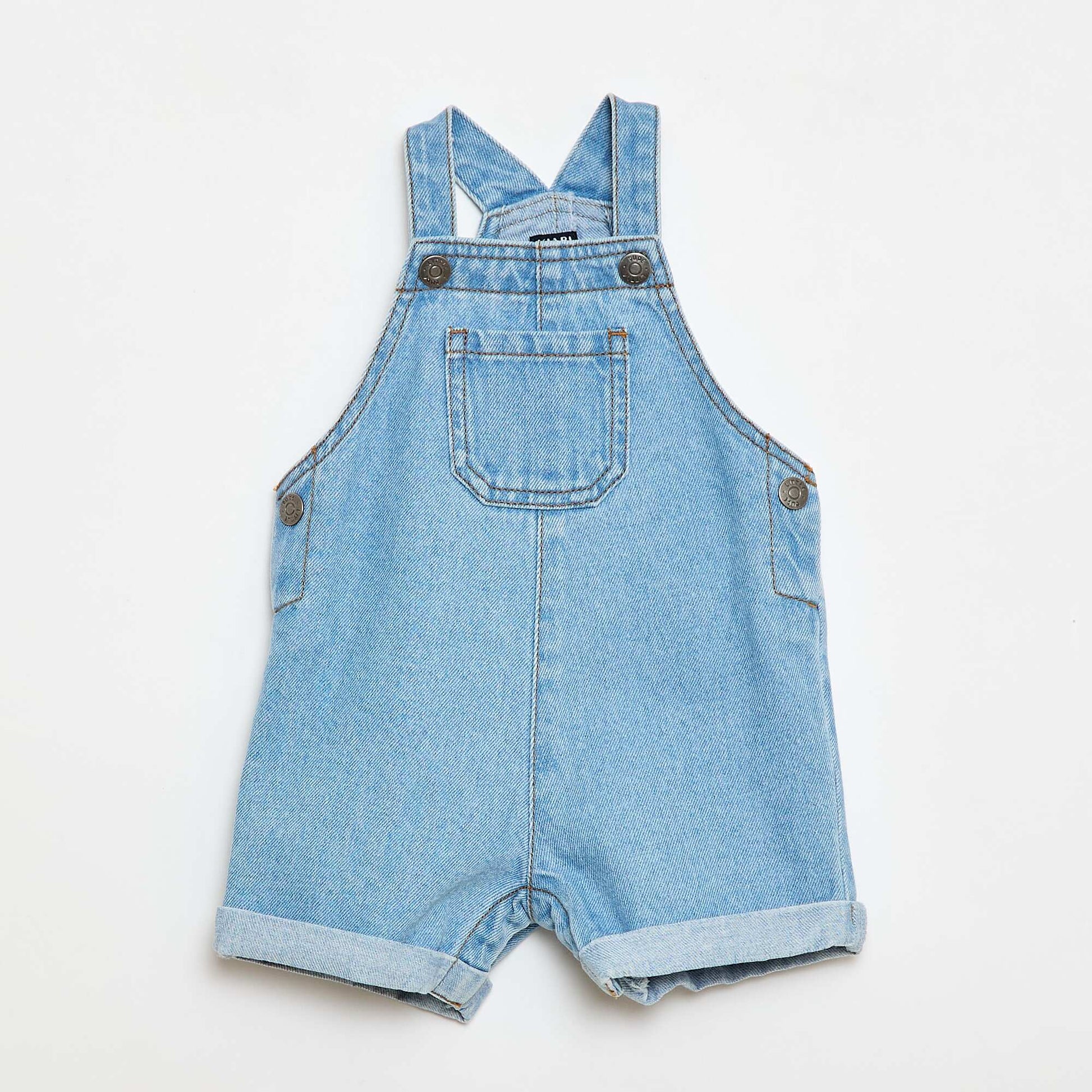 Denim Short Overalls BLUE