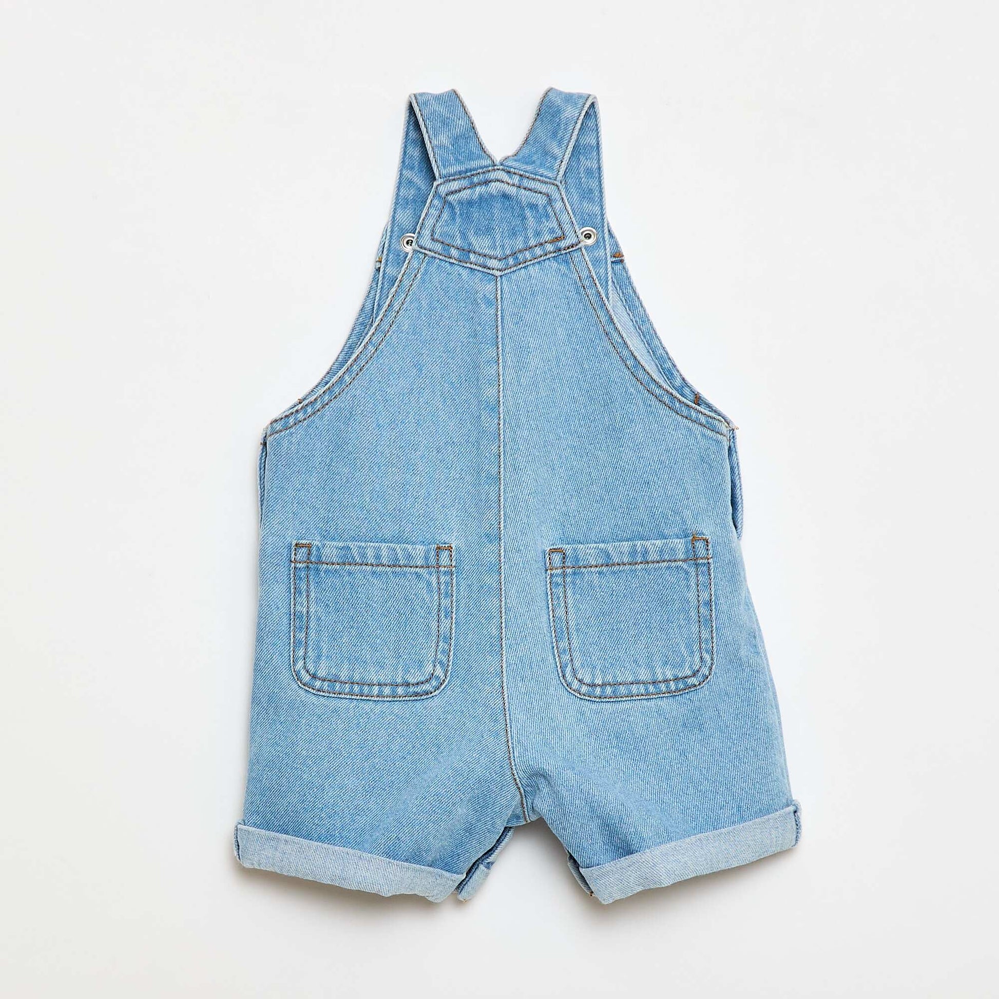 Denim Short Overalls BLUE