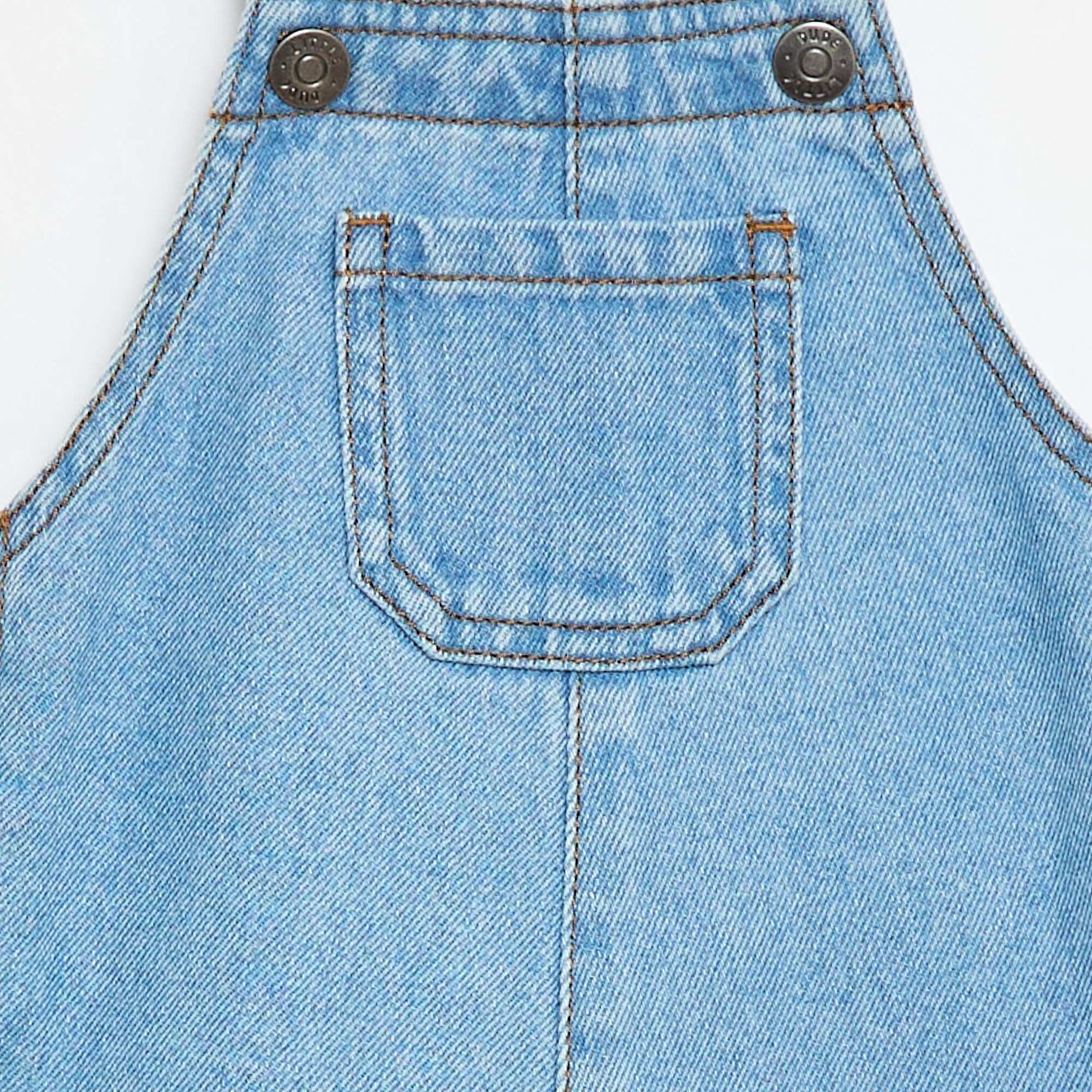 Denim Short Overalls BLUE