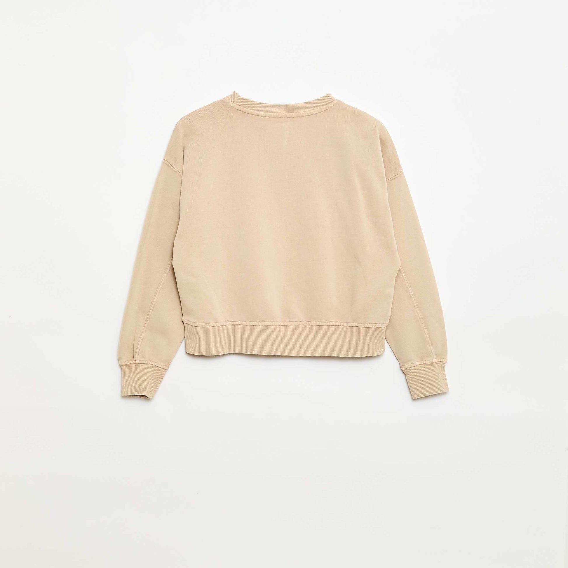 Campus-Style Sweatshirt BEIGE