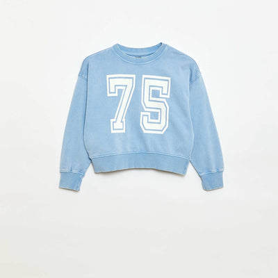 Campus-Style Sweatshirt BLUE