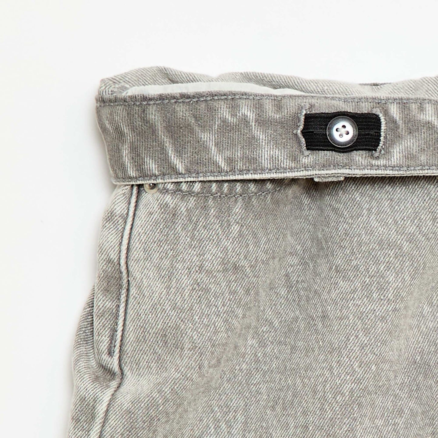 High-waisted denim shorts GREY