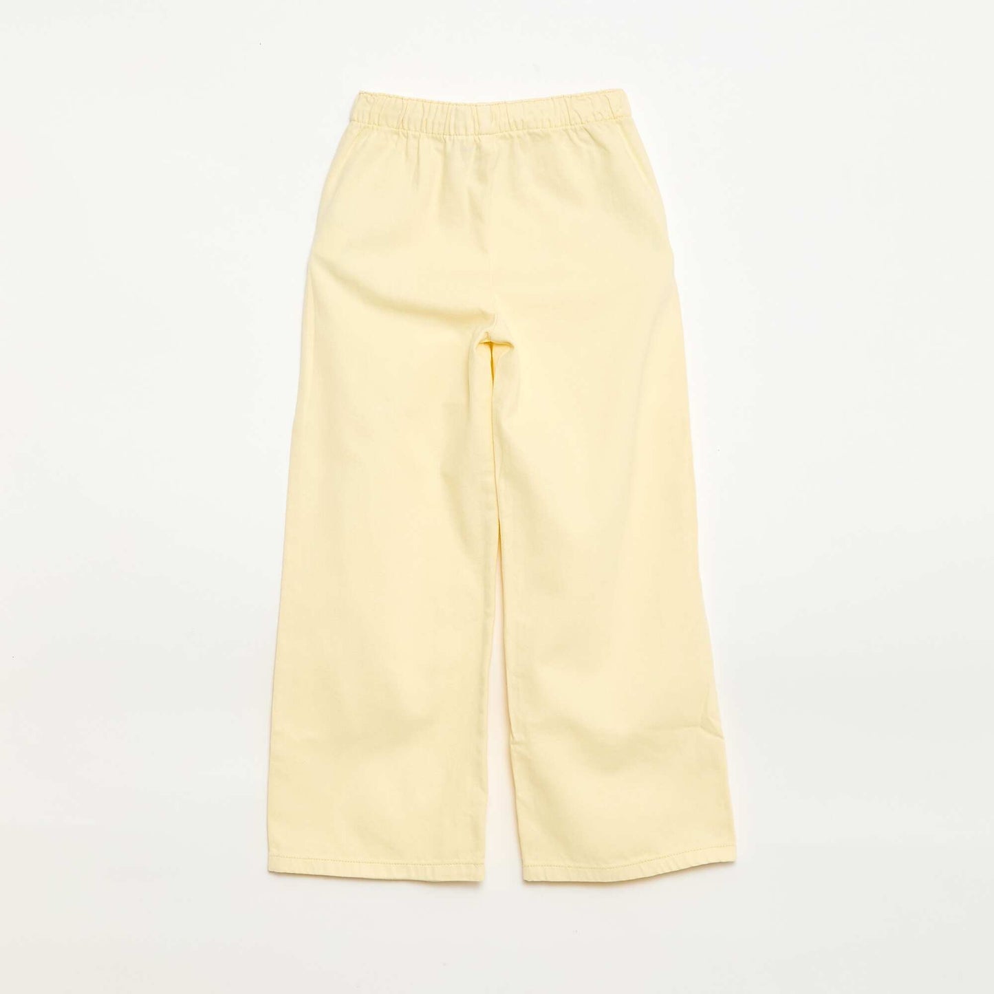 Twill Trousers with Drawstring Waist YELLOW