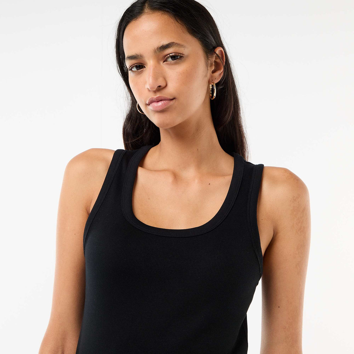 Sleeveless midi dress BLACK
