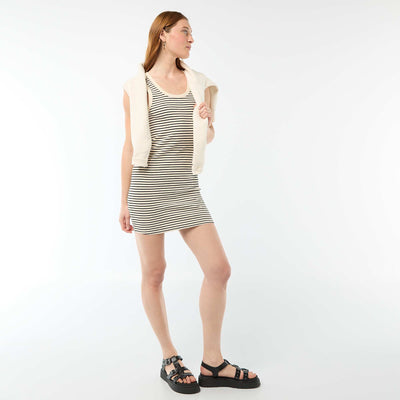Sleeveless midi dress WHITE
