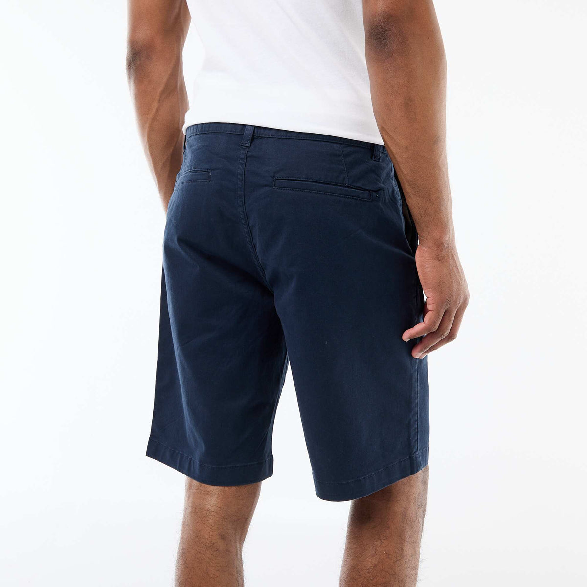 Plain Twill Chino Bermuda Shorts BLUE