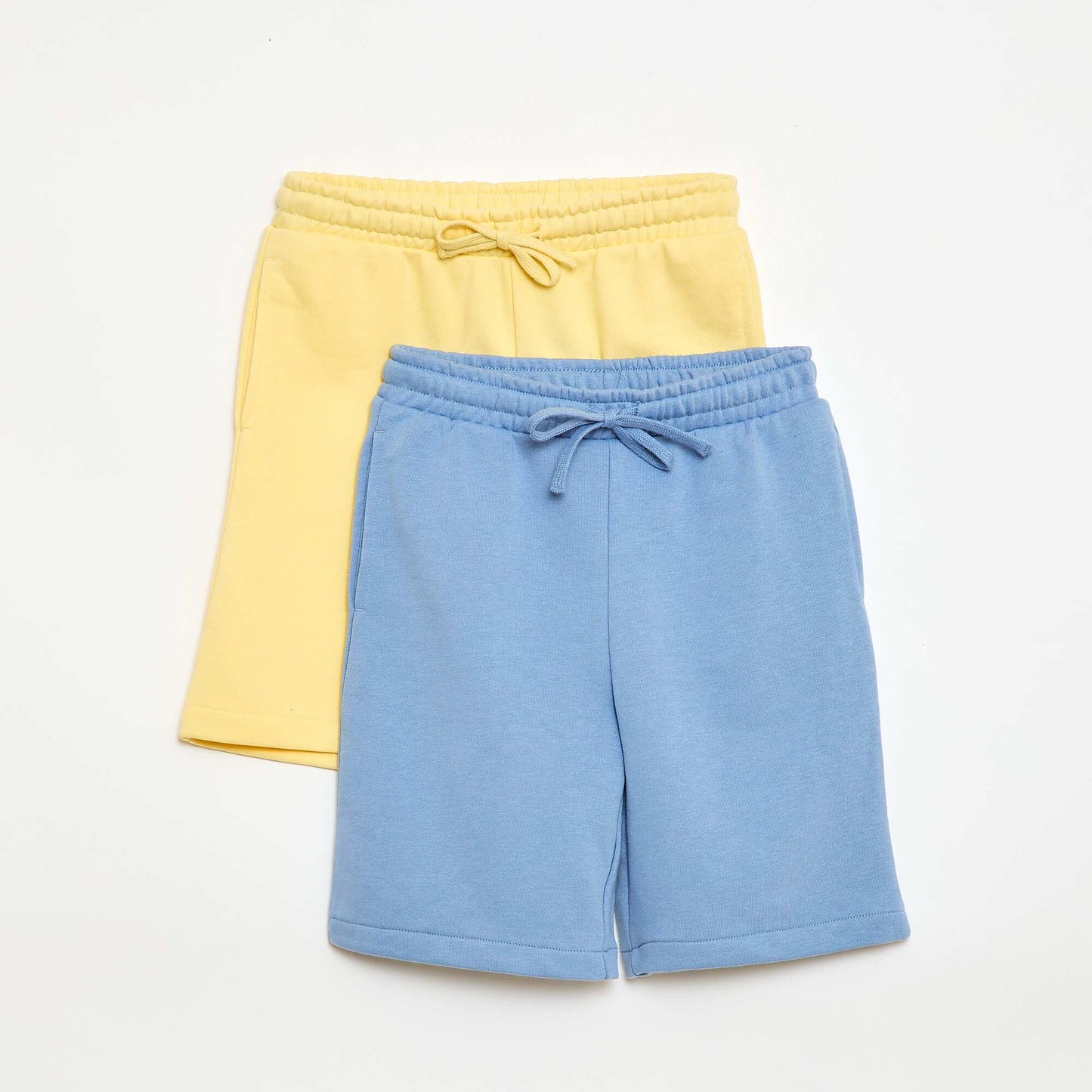 2-Pack of Plain Cotton Shorts YELLOW