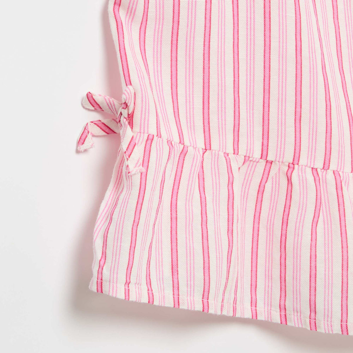 Striped blouse with fancy bows PINK