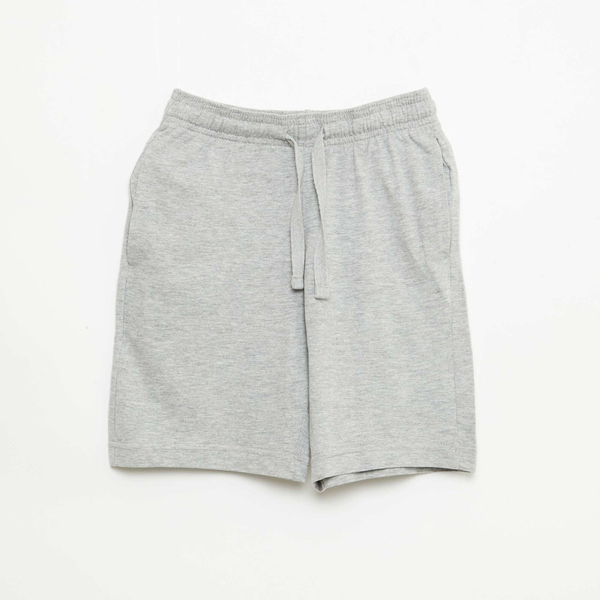 2-Pack of Solid Color Cotton Jersey Shorts GREY