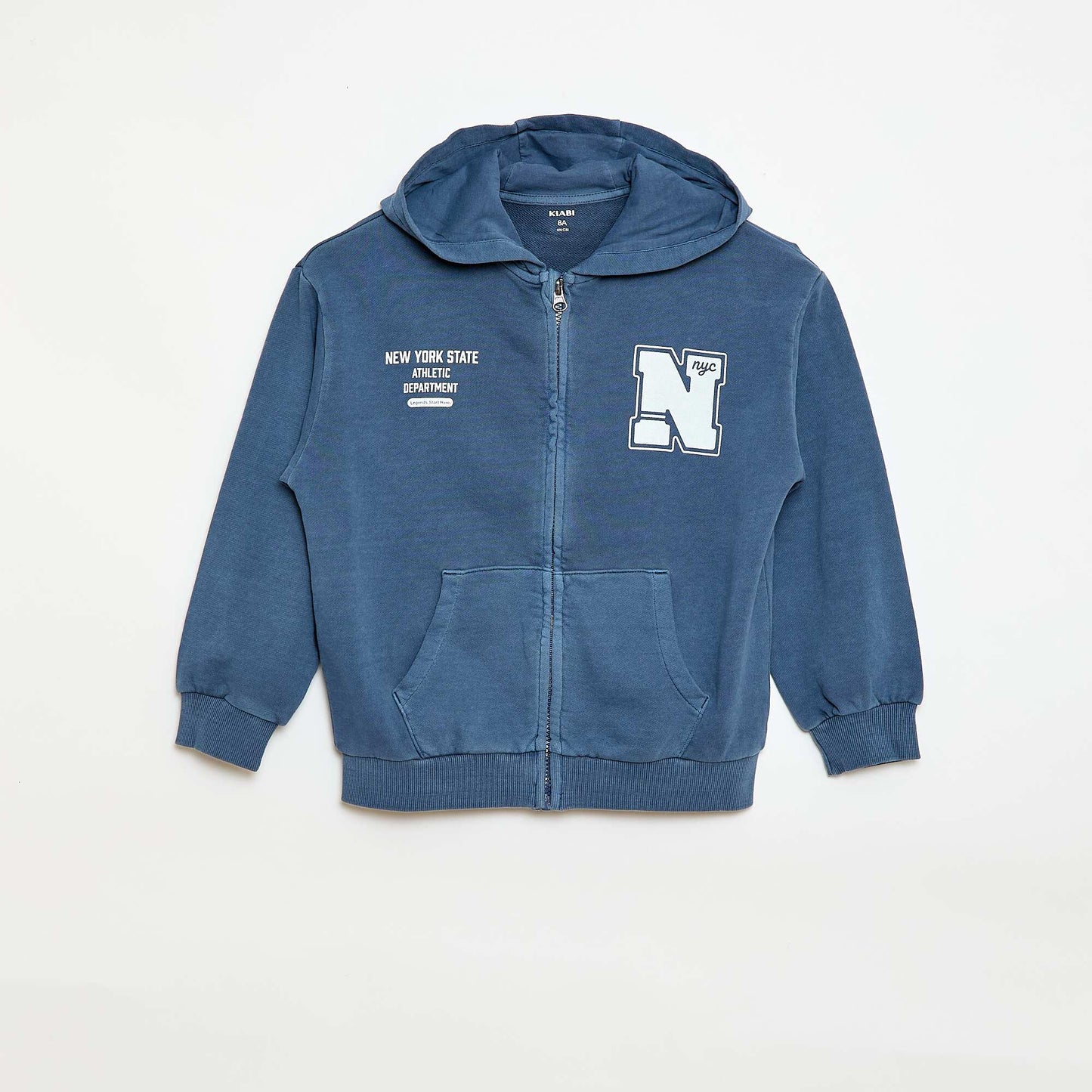Loose Cotton Hoodie with Animated Back BLUE
