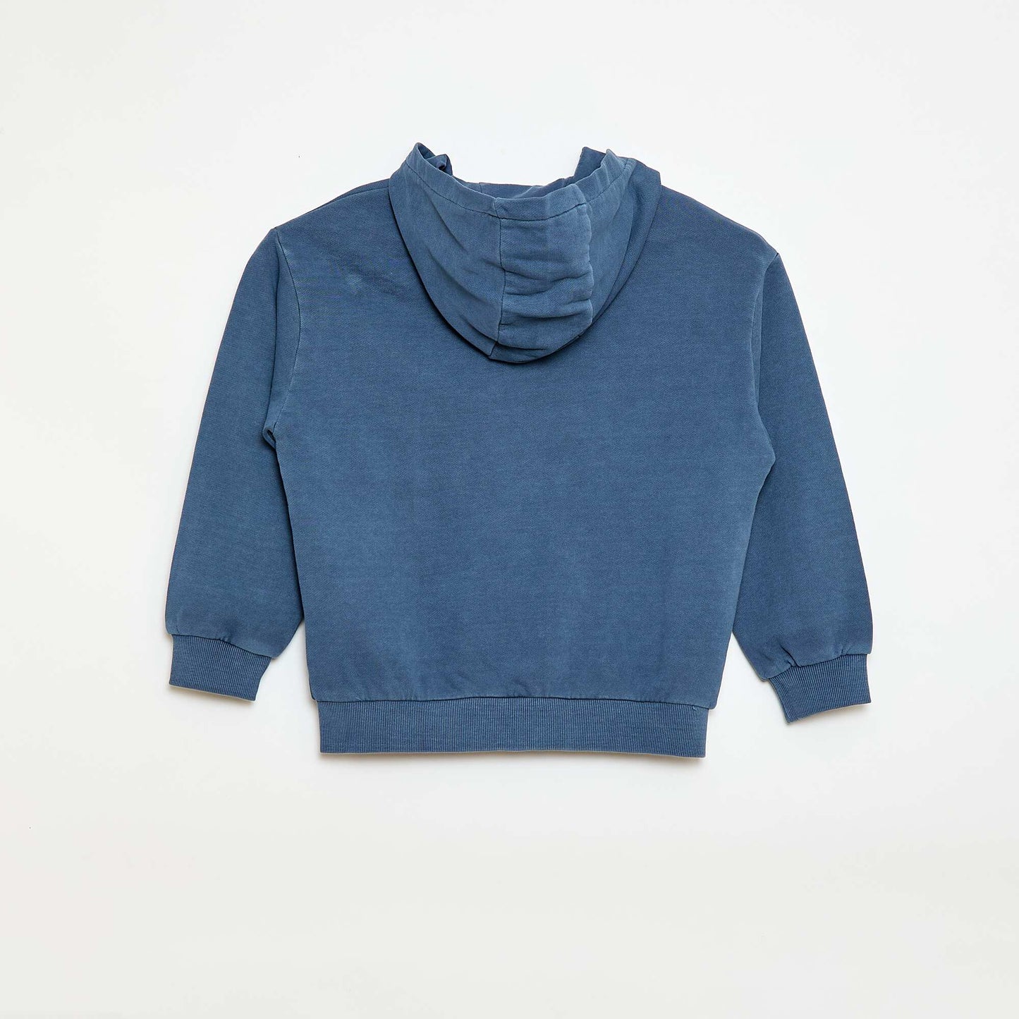 Loose Cotton Hoodie with Animated Back BLUE